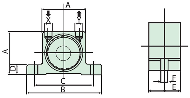 Bộ rung khí nén dạng con lăn