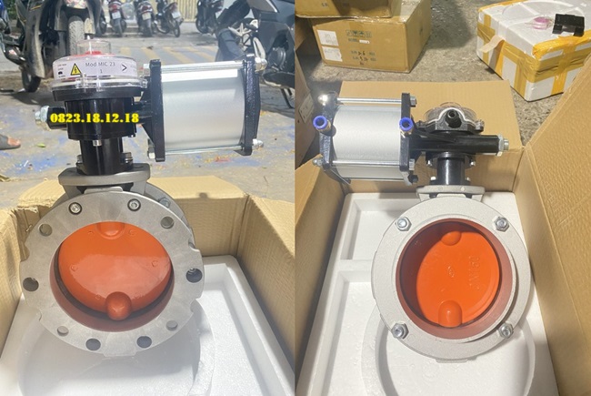 Van bướm silo điều khiển khí nén 