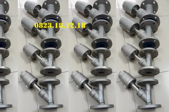 Van xiên khí nén lắp bích