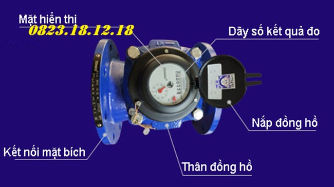 Cấu tạo của đồng hồ đo nước thải