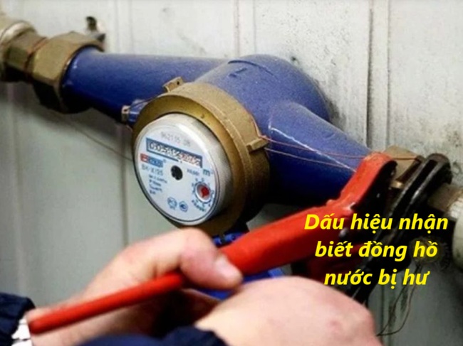 Dấu hiệu nhận biết đồng hồ nước bị hư