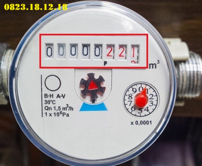 Hướng dẫn xem đồng hồ đo nước chính xác 16 Hướng dẫn xem đồng hồ đo nước 8 số