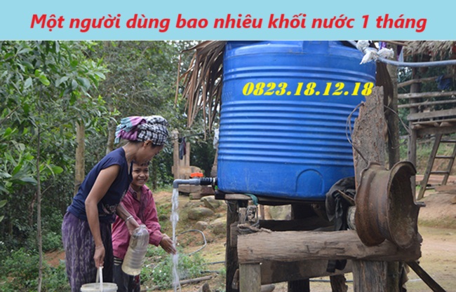 Một người dùng bao nhiêu khối nước 1 tháng 17 Một người dùng bao nhiêu khối nước 1 tháng