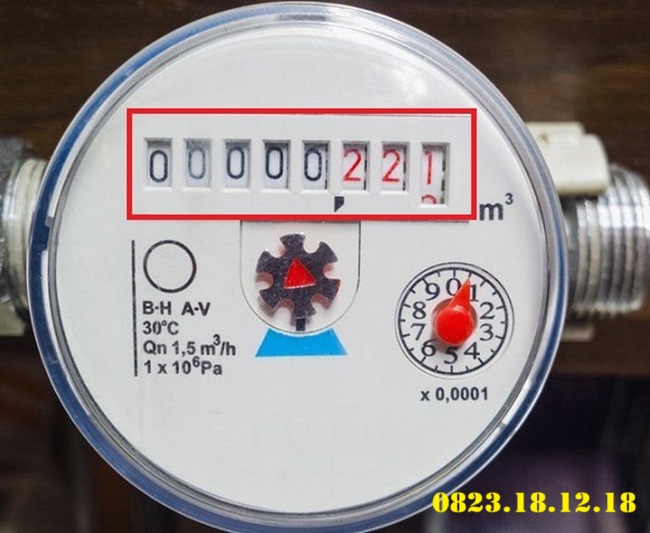 Đồng hồ đo nước 8 số