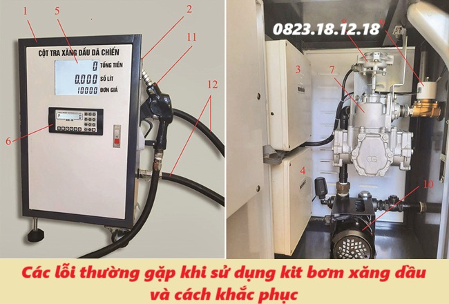 Các lỗi thường gặp khi sử dụng kit bơm xăng dầu và cách khắc phục