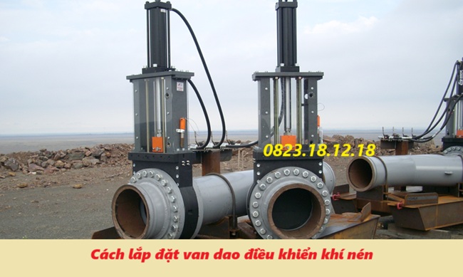 Cách lắp đặt van dao điều khiển khí nén