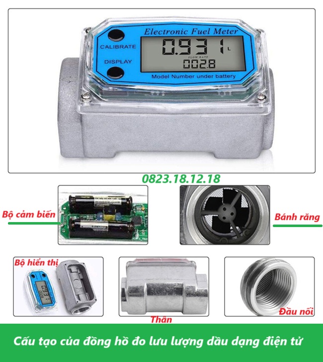 Cấu tạo của đồng hồ đo lưu lượng dầu
