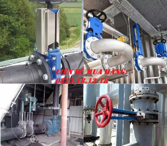 Van dao thân gang cánh inox 8 Ứng dụng của van dao thân gang cánh inox