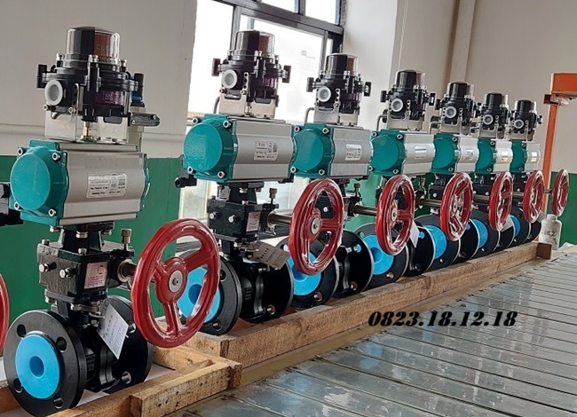 Van bi thép chịu áp cao 9 Van bi thép chịu áp cao điều khiển khí nén