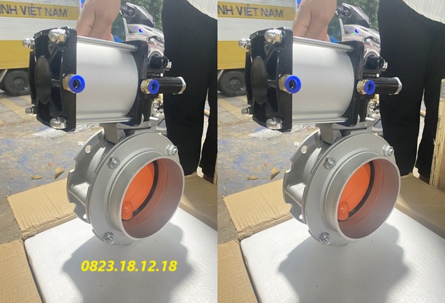 Van bướm silo điều khiển khí nén