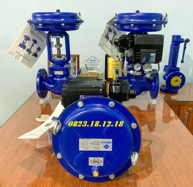 Van cầu hơi gang điều khiển khí nén