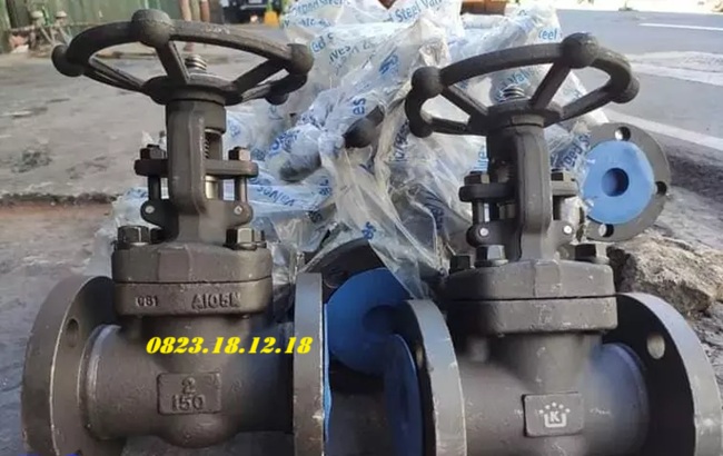 Van cổng thép rèn 5 Van chặn thép rèn tay quay