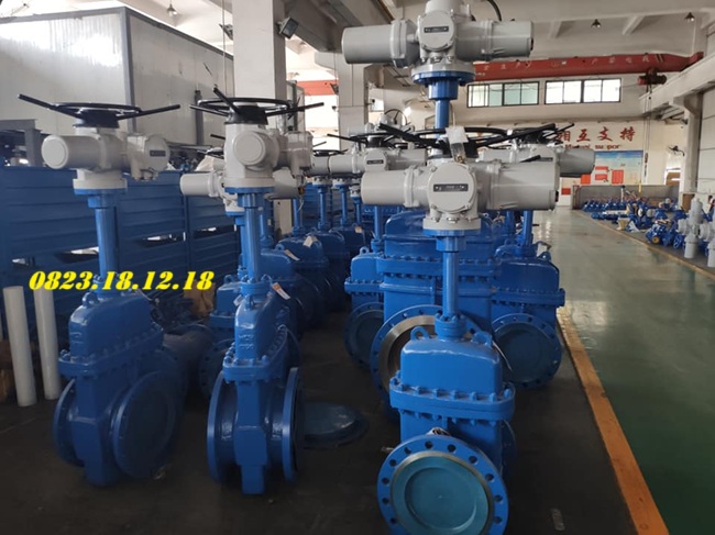 Van cổng gang điều khiển điện