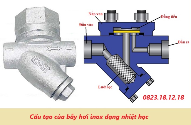 Cấu tạo của bẫy hơi inox