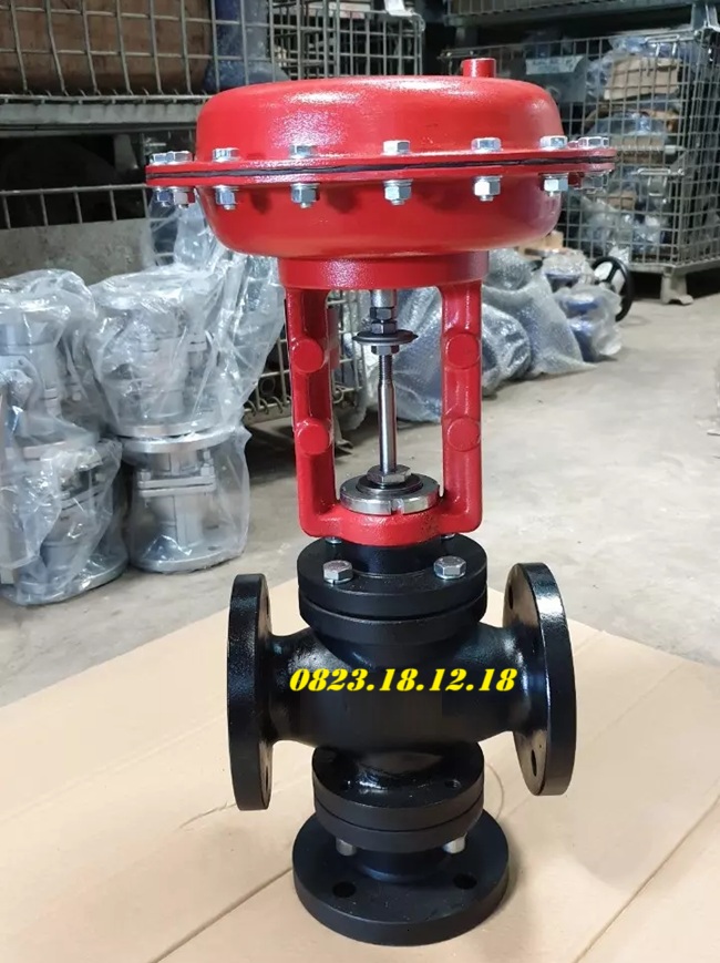 Van cầu gang 9 Van cầu gang điều khiển khí nén