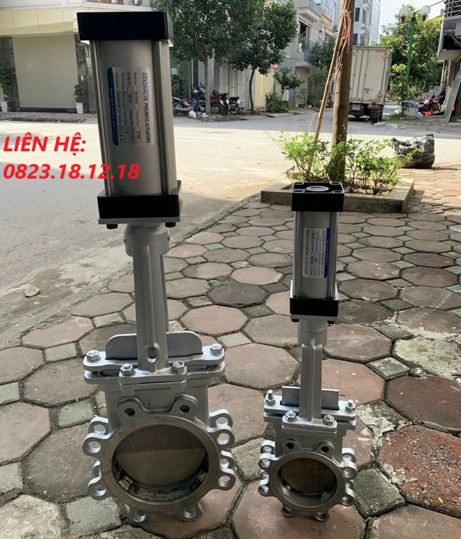 Van dao inox điều khiển khí nén
