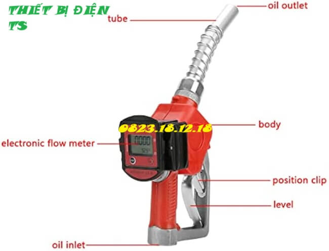 Cấu tạo của cò bơm xăng dầu điện tử màn hình LCD