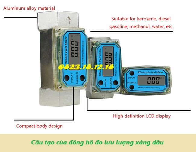 Cấu tạo của đồng hồ đo lưu lượng xăng dầu