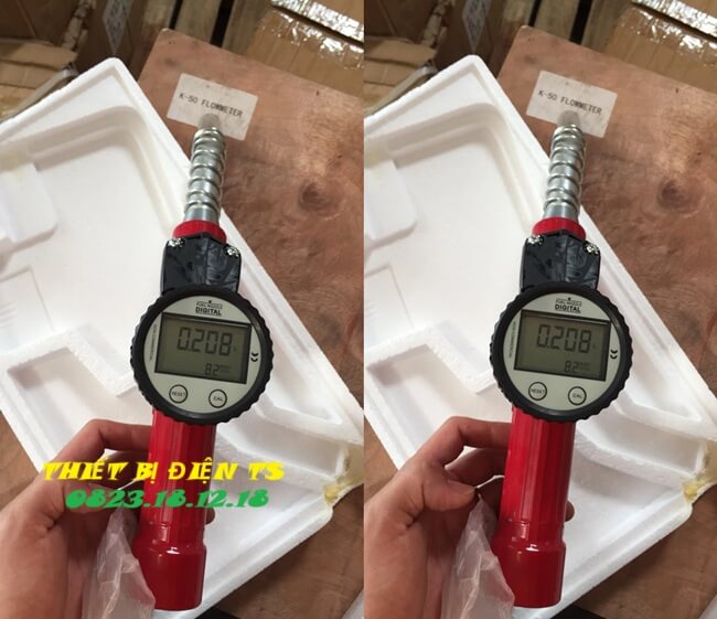 Cò bơm xăng dầu gắn đồng hồ điện tử LCD