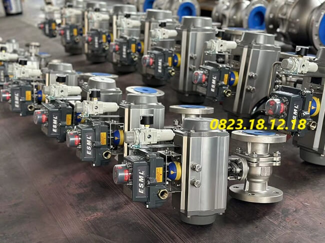 Van bi inox điều khiển khí nén