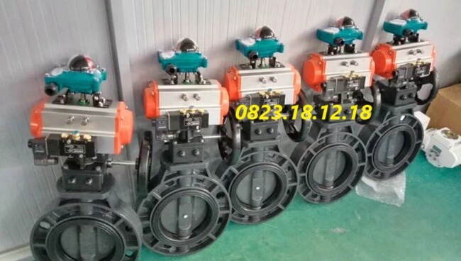 Van bướm nhựa điều khiển khí nén