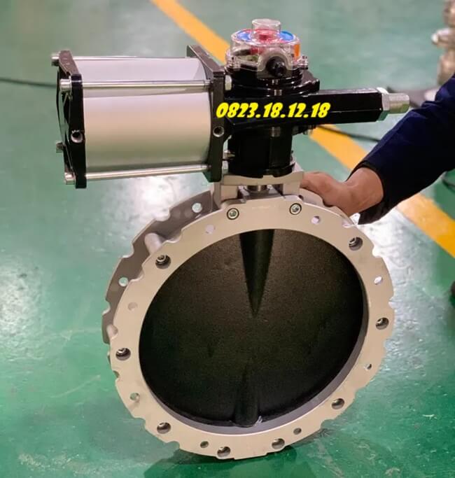 Van bướm xả đáy silo điều khiển khí nén