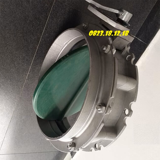 Van bướm xả đáy silo tay gạt