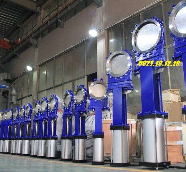 Van dao điều khiển khí nén là gì? Cấu tạo, nguyên lý và ứng dụng 17 Van dao gang điều khiển khí nén