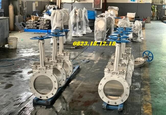 Van dao là gì? Cấu tạo, nguyên lý và ứng dụng van cổng dao 25 Van cổng dao thép
