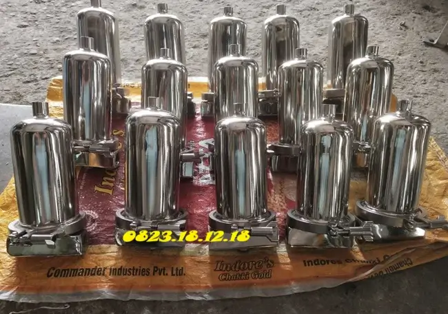 Cốc lọc khí clamp vi sinh