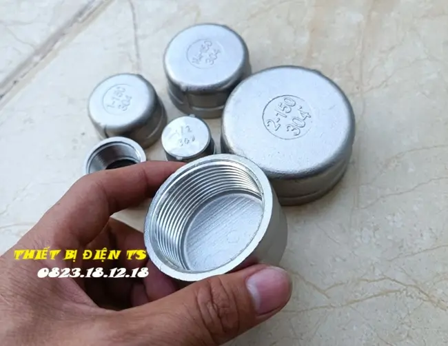 Nắp bịt inox ren 304