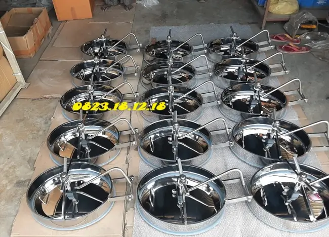 Nắp bồn inox vi sinh hình elip