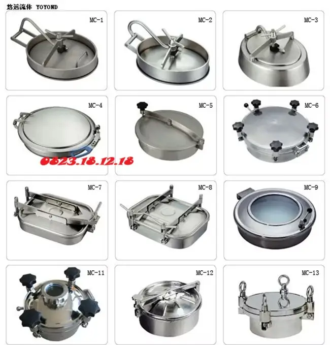 Nắp bồn tank inox vi sinh