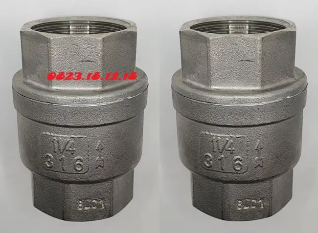 Van 1 chiều lò xo inox 316