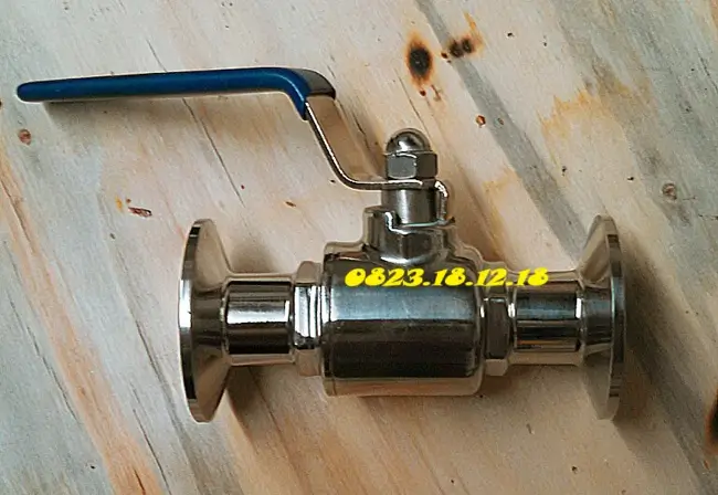 Van bi inox vi sinh 11 Van bi clamp inox vi sinh