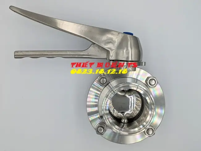 Van bướm vi sinh 2 đầu clamp 2 Van bướm vi sinh 2 đầu clamp