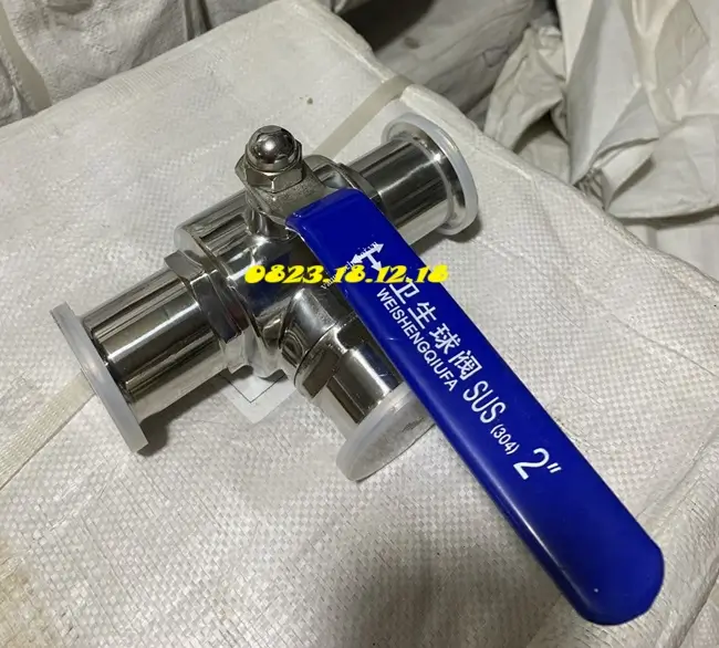 Van bi inox vi sinh 8 Van bi inox vi sinh