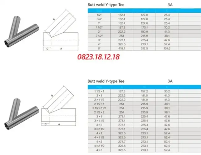 Catalogue Y hàn inox vi sinh