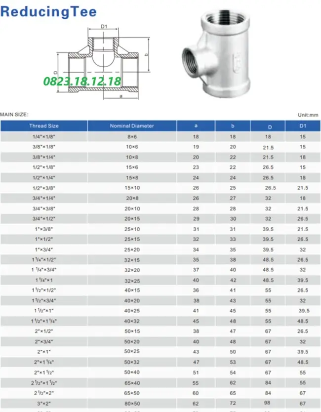 Catalogue tê thu inox
