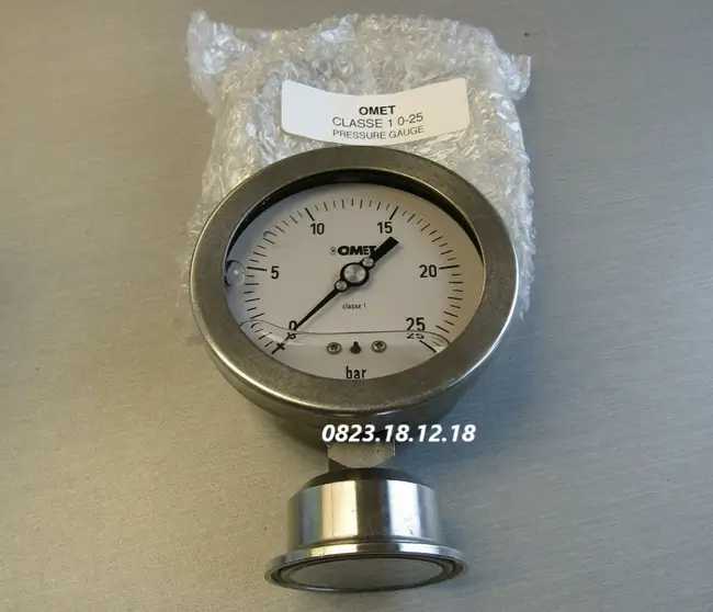 Đồng hồ đo áp suất inox dạng màng 13 Đồng hồ đo áp suất dạng màng clamp inox vi sinh