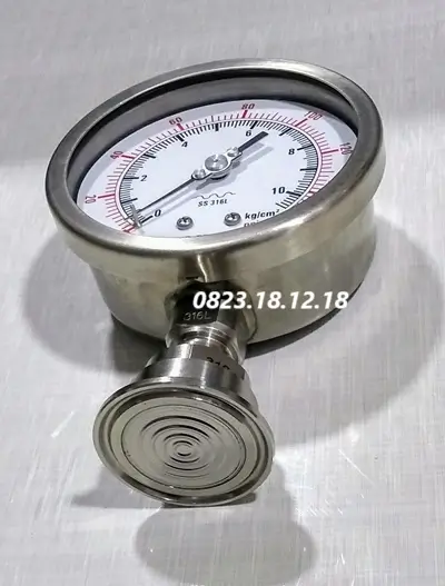 Đồng hồ đo áp suất inox dạng màng 3 Đồng hồ đo áp suất inox dạng màng