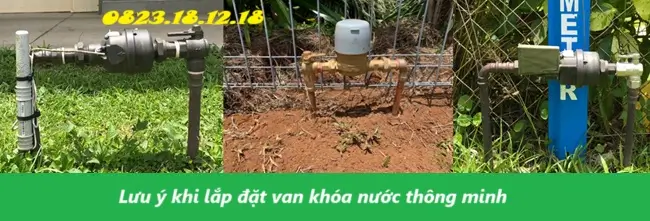 Lưu ý khi lắp đặt van khóa nước thông minh trong nông nghiệp