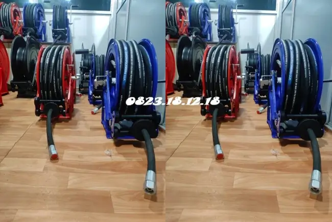 Rulo cuộn ống tự rút 11 Rulo cuộn dây xăng dầu tự rút