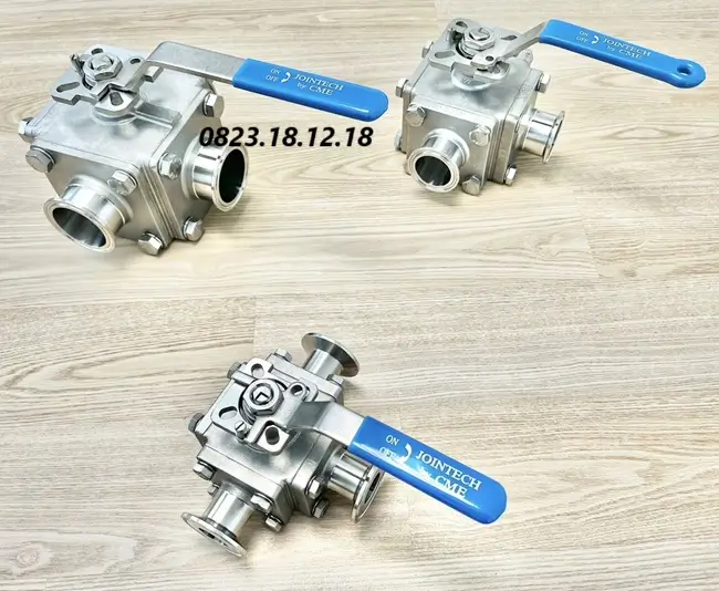 Van bi có tán inox vi sinh 6 Van bi có tán inox vi sinh