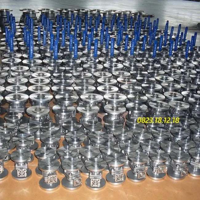 Van bi có tán inox vi sinh 12 Van bi có tán inox vi sinh chính hãng