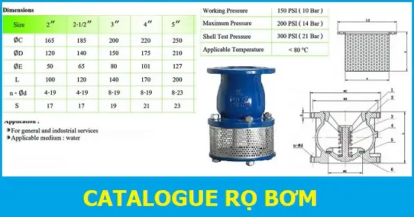 Catalogue rọ bơm 13 Catalogue rọ bơm