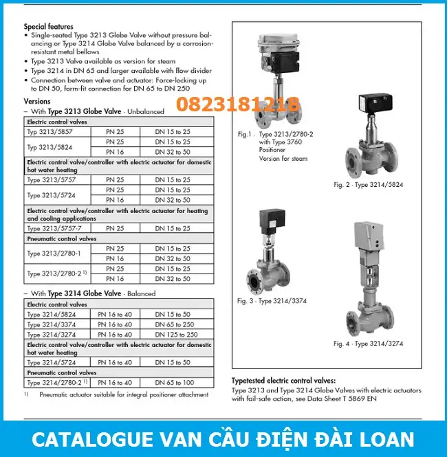 Van cầu điều khiển điện Đài Loan