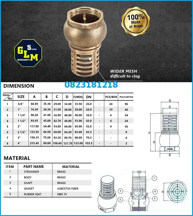 Catalogue ro bơm nối ren