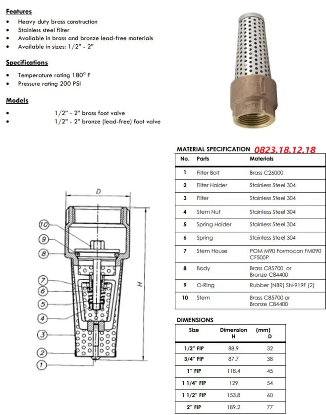 Rọ bơm đồng 7 Catalogue rọ bơm đồng