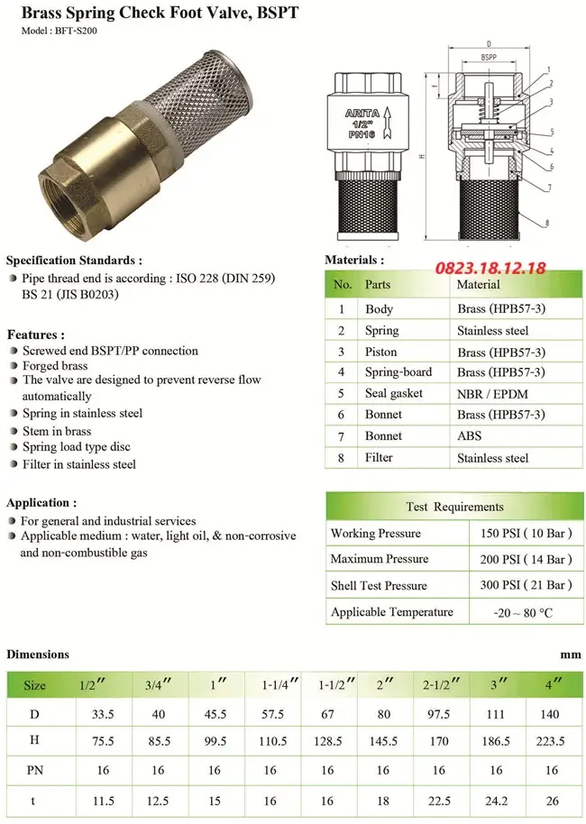 Rọ bơm nối ren 7 Catalogue rọ bơm nối ren